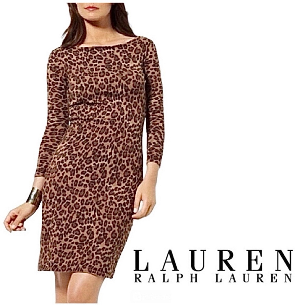 LAUREN Ralph Lauren Leopard Sweater Dress